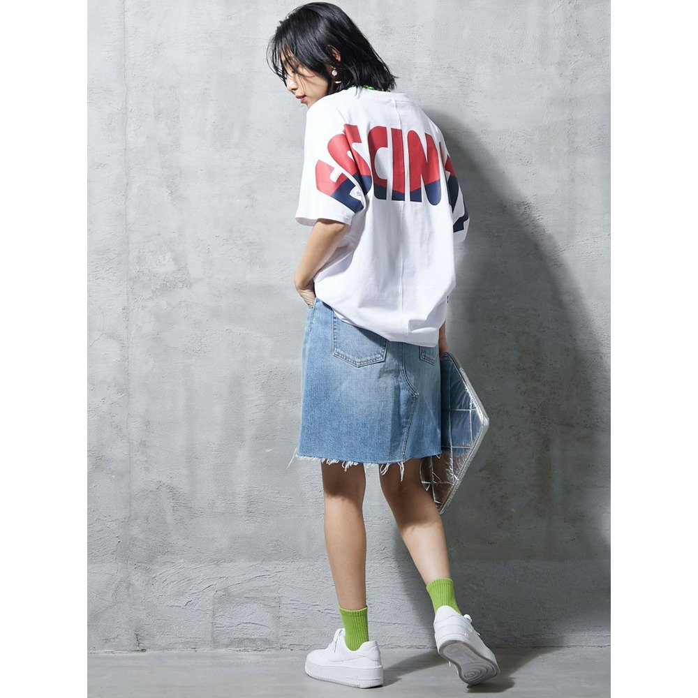 大きいサイズ バックロゴプリントドルマンスリーブTシャツ（GEVS.）6