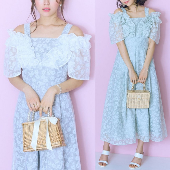 フラワーチェックデザインワンピース 大きいサイズ marun【アリノマ/Alinoma】 フラワーチェックデザインワンピース 大きいサイズ marun【アリノマ/Alinoma】
