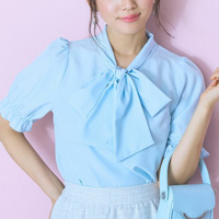 ビジュー付リボンタイブラウス　大きいサイズ　marun