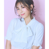 ビジュー付リボンタイブラウス　大きいサイズ　marun