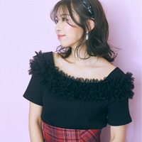 テレコリブチュールトップス　大きいサイズ　marun