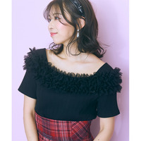 テレコリブチュールトップス　大きいサイズ　marun