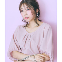 ハートアクセ付フロントタックブラウス　大きいサイズ　marun