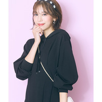 ロング丈パーカーワンピース　大きいサイズ　marun