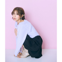 シャギー調オフショルダーニットソー　大きいサイズ　marun