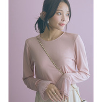 袖口オーガンジー使いデザイントップス 大きいサイズ　 marun