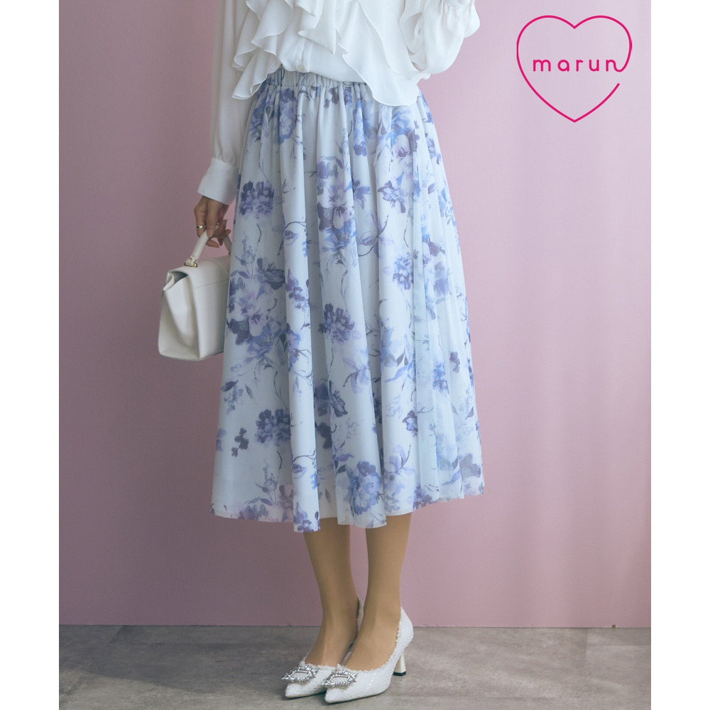 フラワーチュールスカート 大きいサイズ marun1
