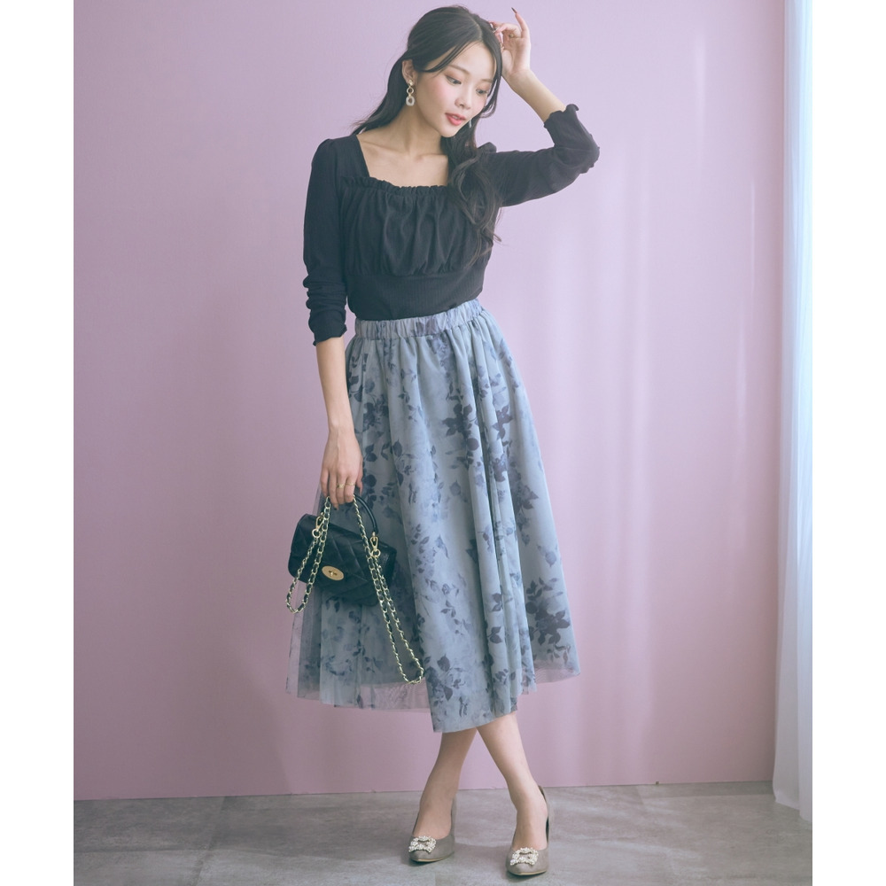 フラワーチュールスカート 大きいサイズ marun9