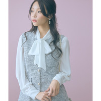 ツイード調ジレチュニック 大きいサイズ　 marun