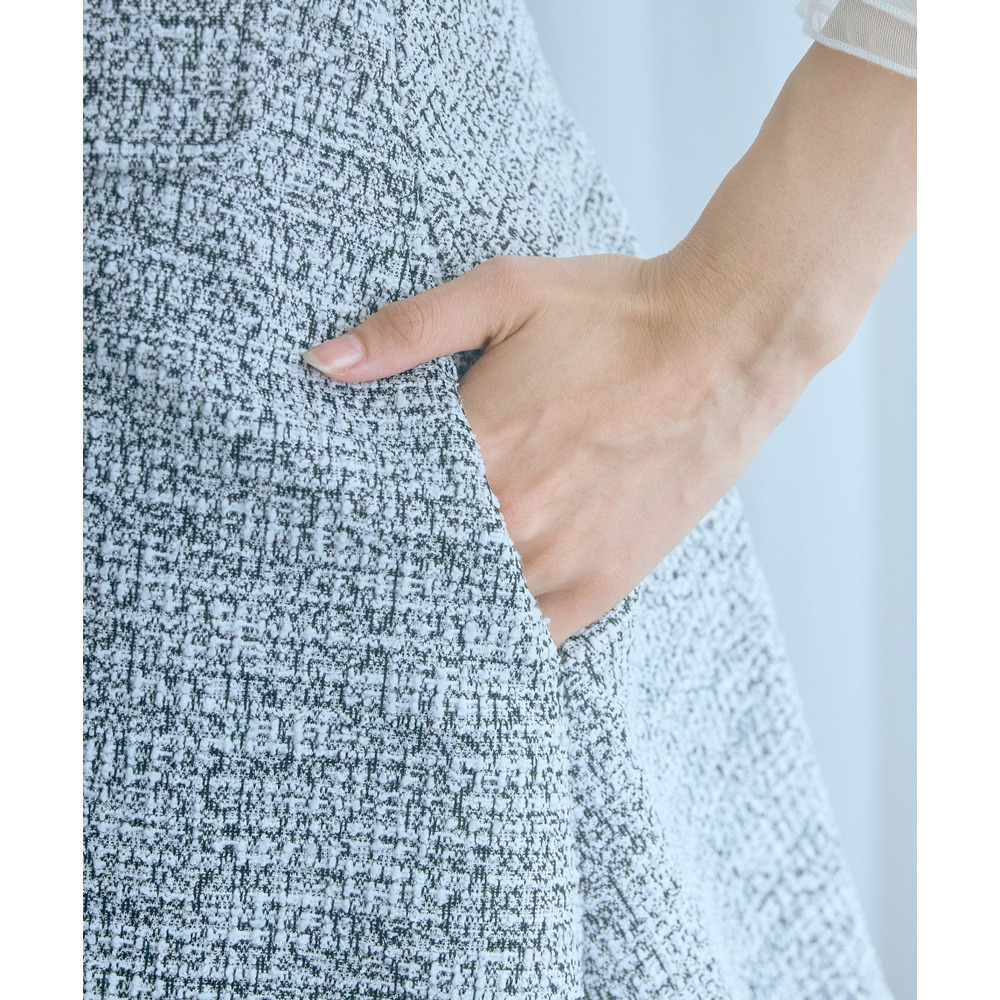 ツイード調ジレチュニック 大きいサイズ marun16