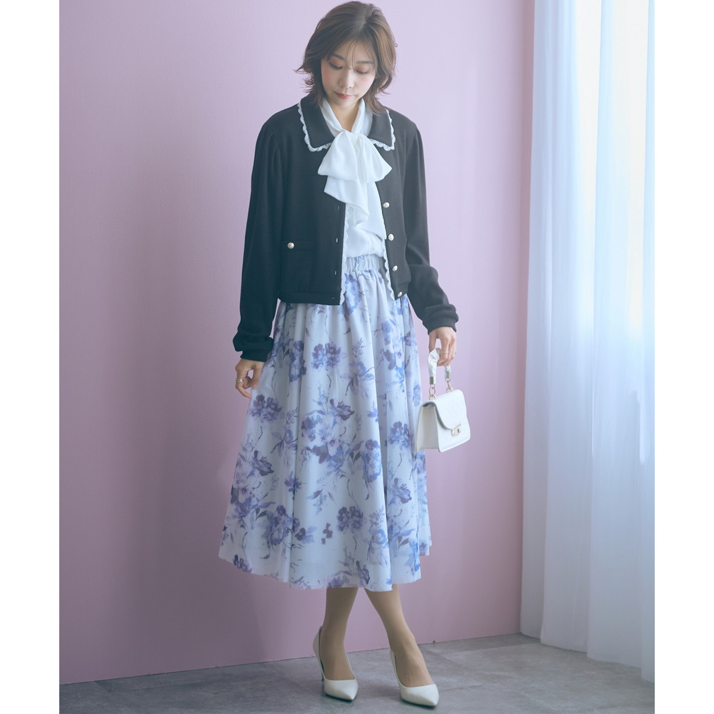 金ボタンショート丈カーディガン 大きいサイズ marun11