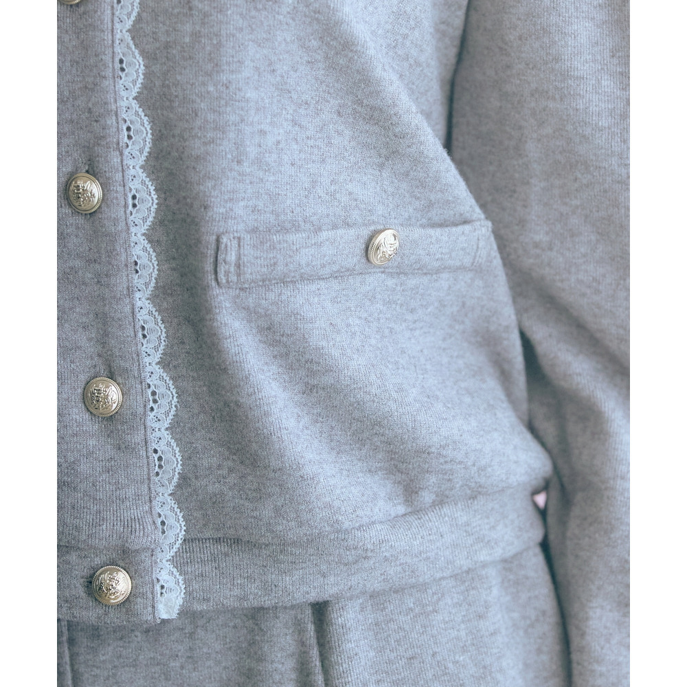 金ボタンショート丈カーディガン 大きいサイズ marun15