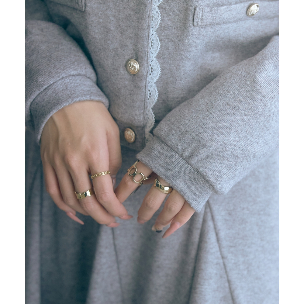 金ボタンショート丈カーディガン 大きいサイズ marun16