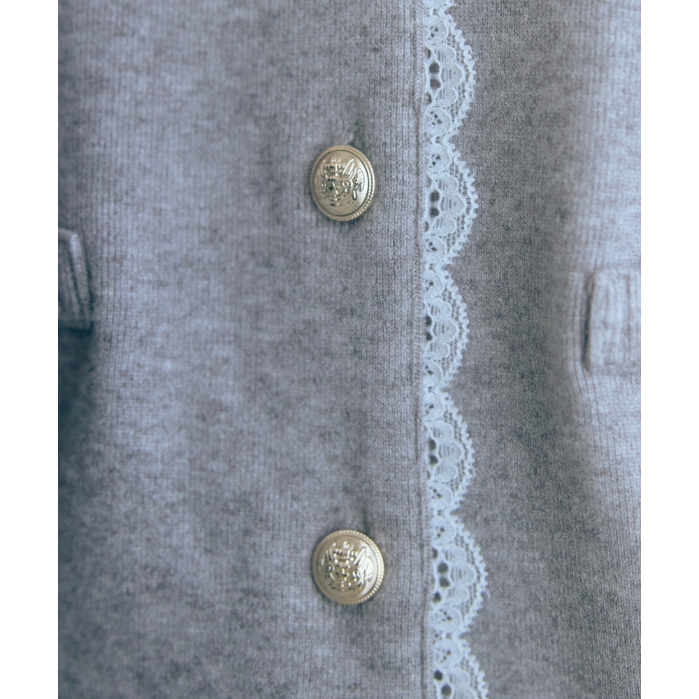 金ボタンショート丈カーディガン 大きいサイズ marun17