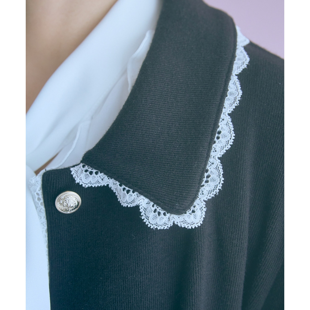 金ボタンショート丈カーディガン 大きいサイズ marun18