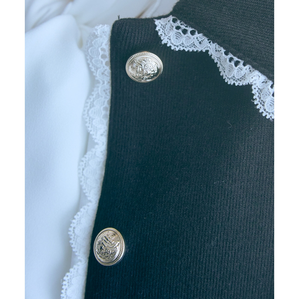 金ボタンショート丈カーディガン 大きいサイズ marun19