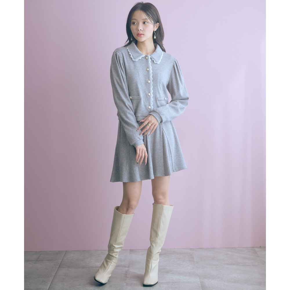 金ボタンショート丈カーディガン 大きいサイズ marun23