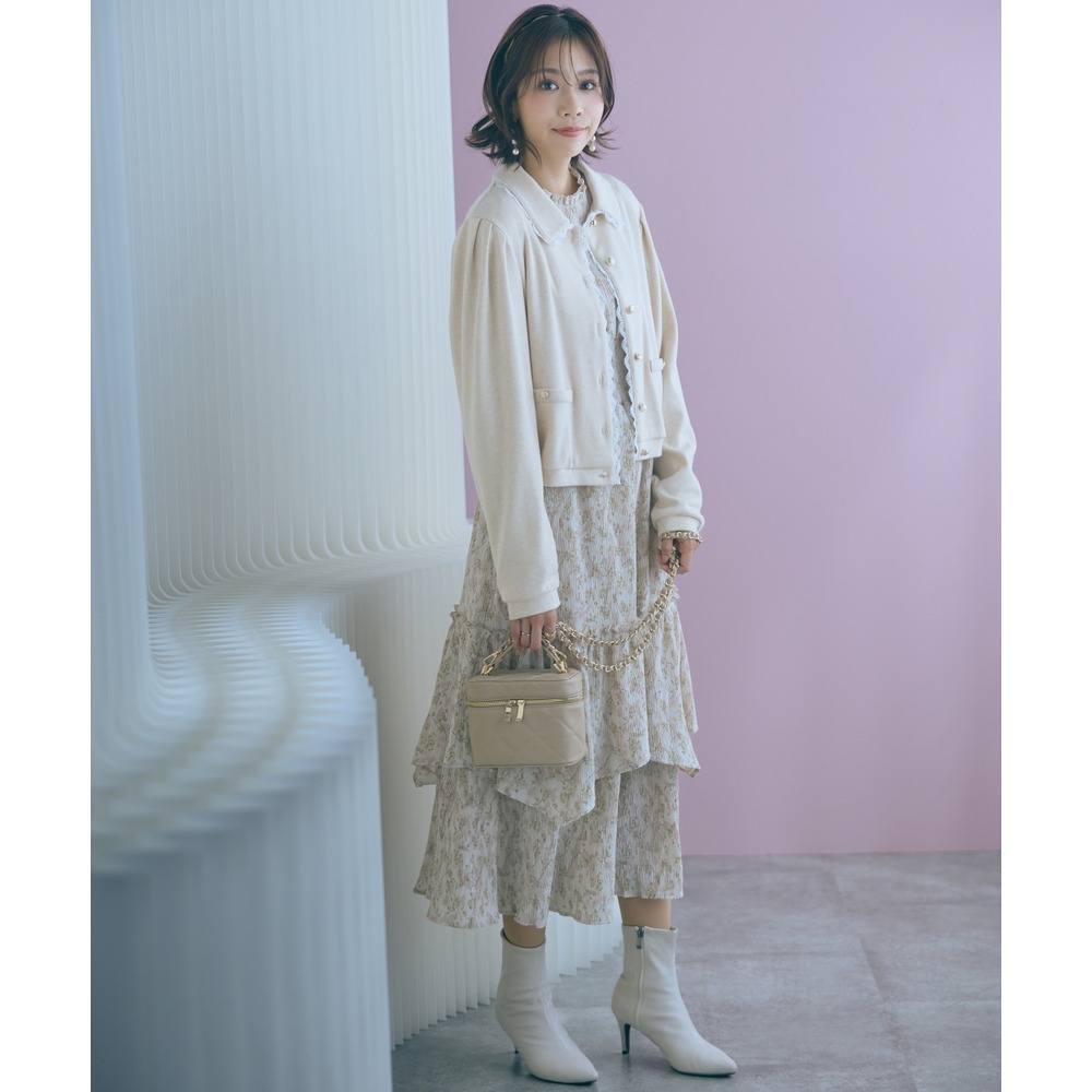 金ボタンショート丈カーディガン 大きいサイズ marun24