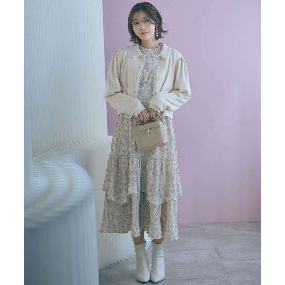 金ボタンショート丈カーディガン 大きいサイズ marun25