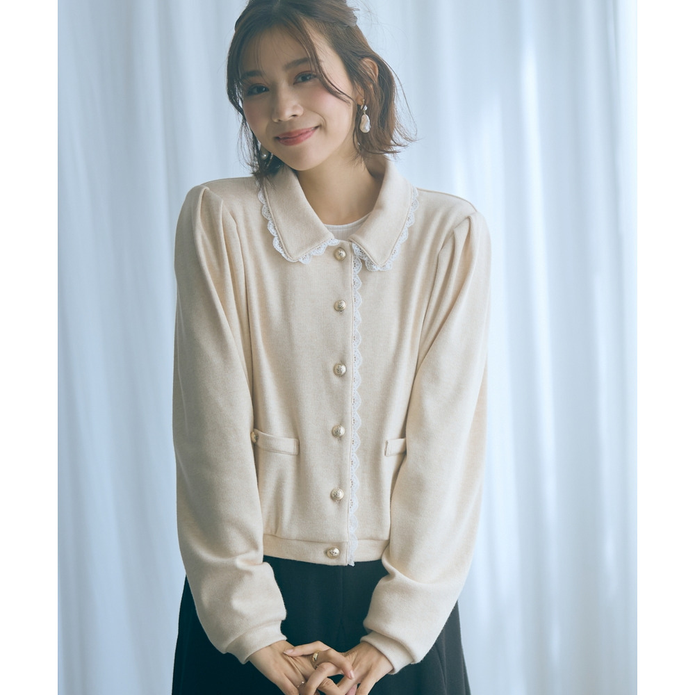 金ボタンショート丈カーディガン 大きいサイズ marun27