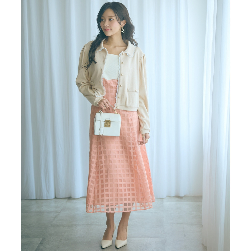 金ボタンショート丈カーディガン 大きいサイズ marun28