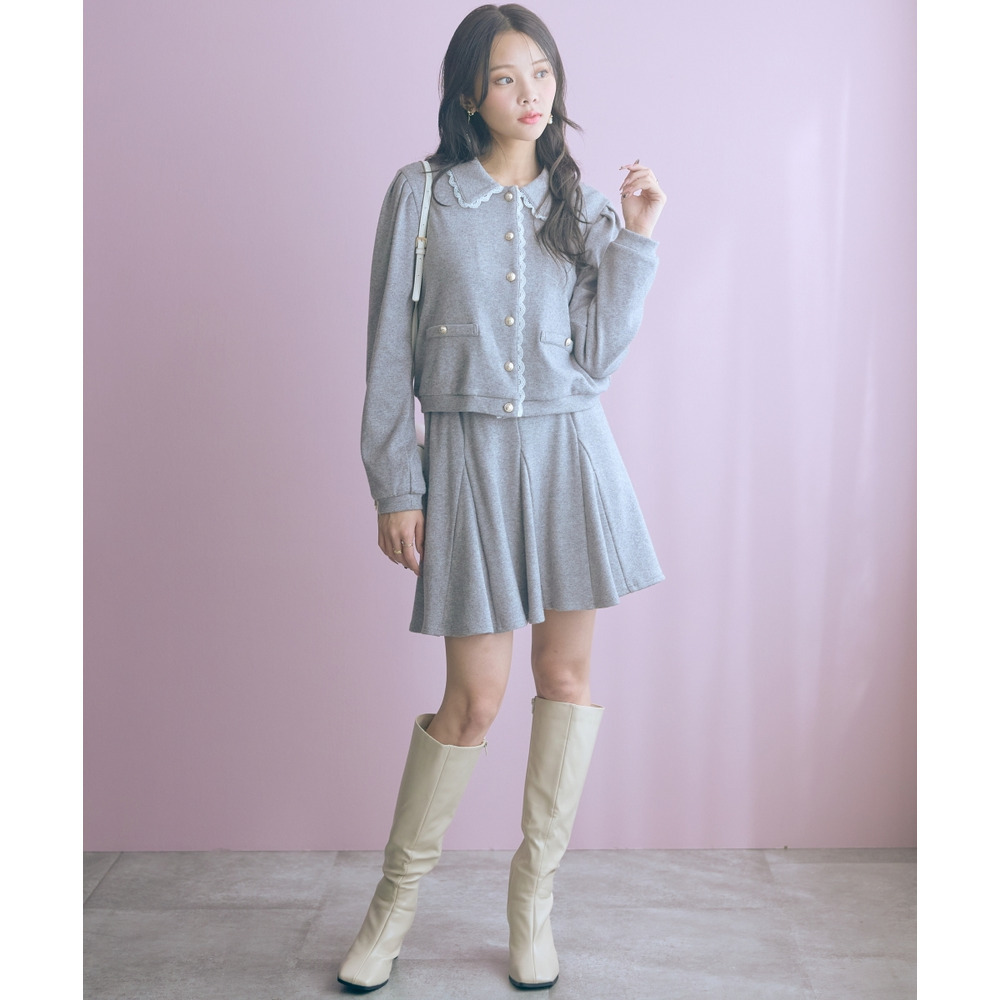 金ボタンショート丈カーディガン 大きいサイズ marun4