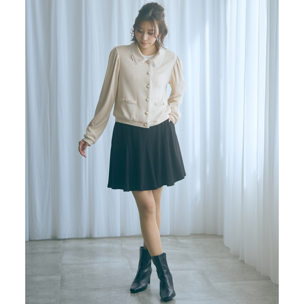 金ボタンショート丈カーディガン 大きいサイズ marun5