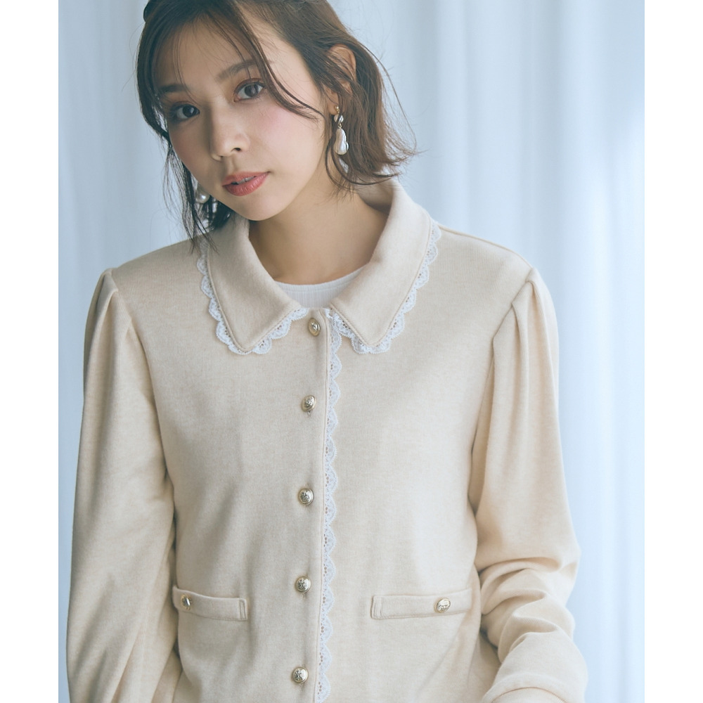 金ボタンショート丈カーディガン 大きいサイズ marun6