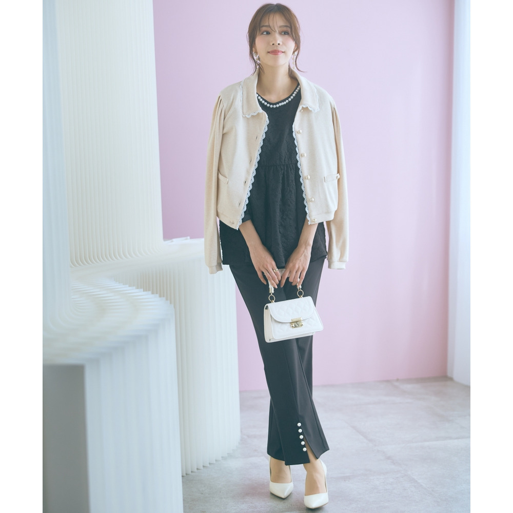 金ボタンショート丈カーディガン 大きいサイズ marun7