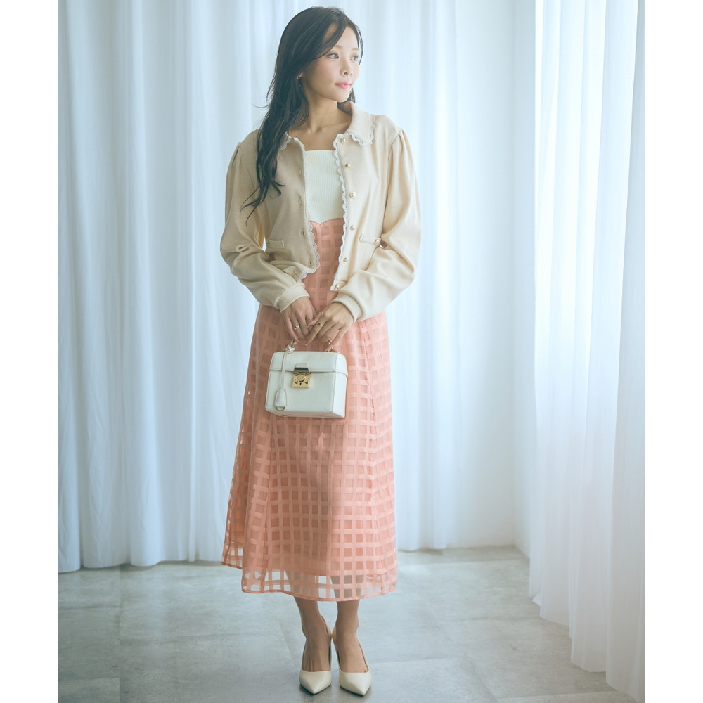 金ボタンショート丈カーディガン 大きいサイズ marun8