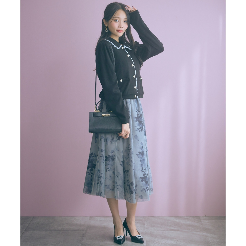 金ボタンショート丈カーディガン 大きいサイズ marun9