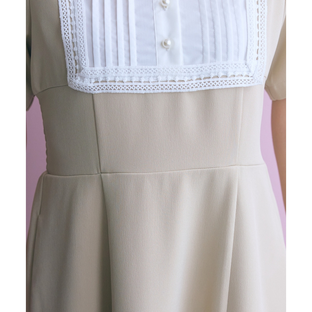 ヨークレース切替ワンピース 大きいサイズ marun13