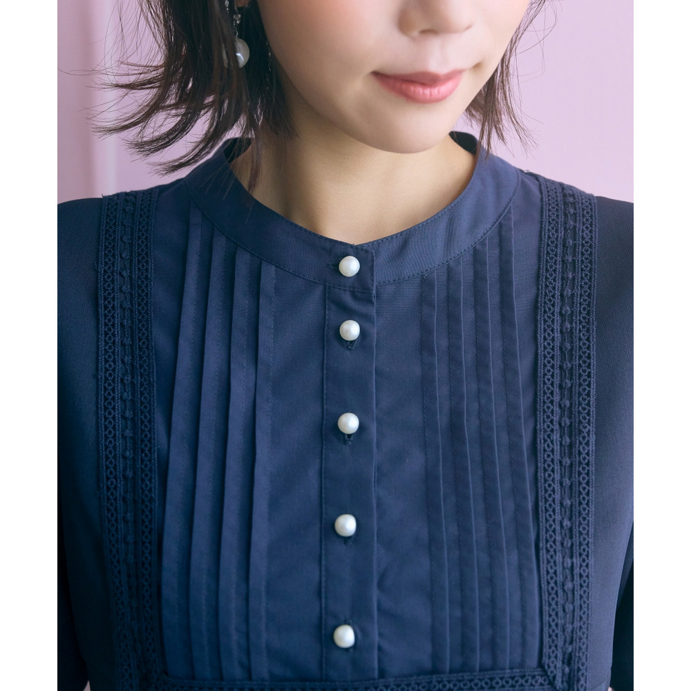 ヨークレース切替ワンピース 大きいサイズ marun18