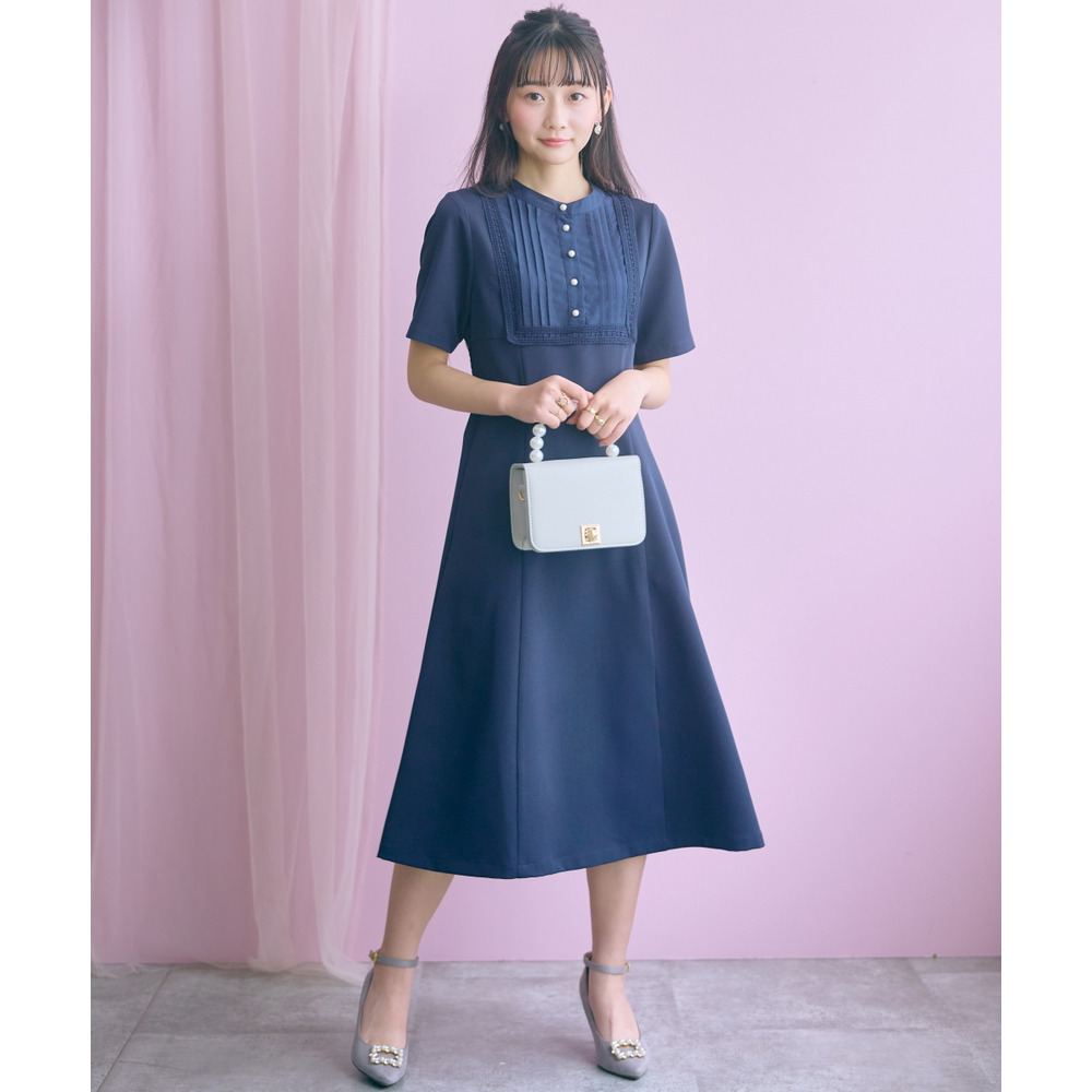 ヨークレース切替ワンピース 大きいサイズ marun28