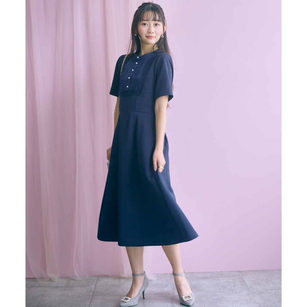 ヨークレース切替ワンピース 大きいサイズ marun6