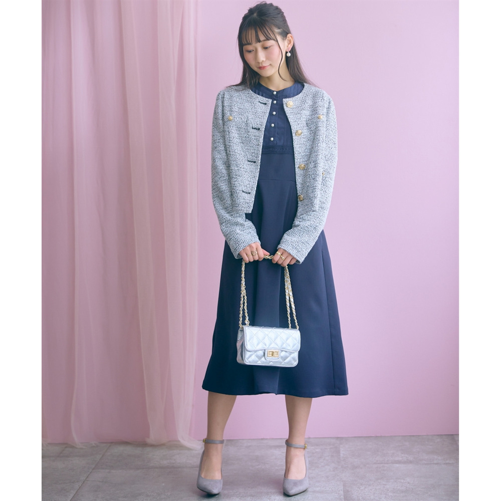 ヨークレース切替ワンピース 大きいサイズ marun8