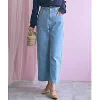 バック編み上げデニムパンツ 大きいサイズ　 marun