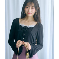 テレコリブスクエアネックカットソー 大きいサイズ　 marun