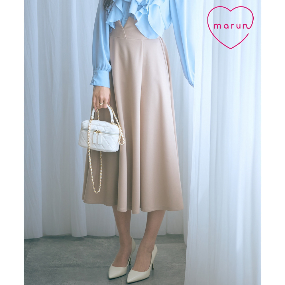 ミディ丈ハイウエストスカート　大きいサイズ　marun