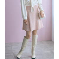 ツイード調ショート丈フレアスカート　大きいサイズ　marun