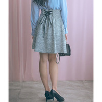 ツイード調ショート丈フレアスカート　大きいサイズ　marun