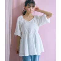 ふくれジャガードペプラムチュニック 大きいサイズ　 marun