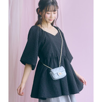 ふくれジャガードペプラムチュニック 大きいサイズ　 marun