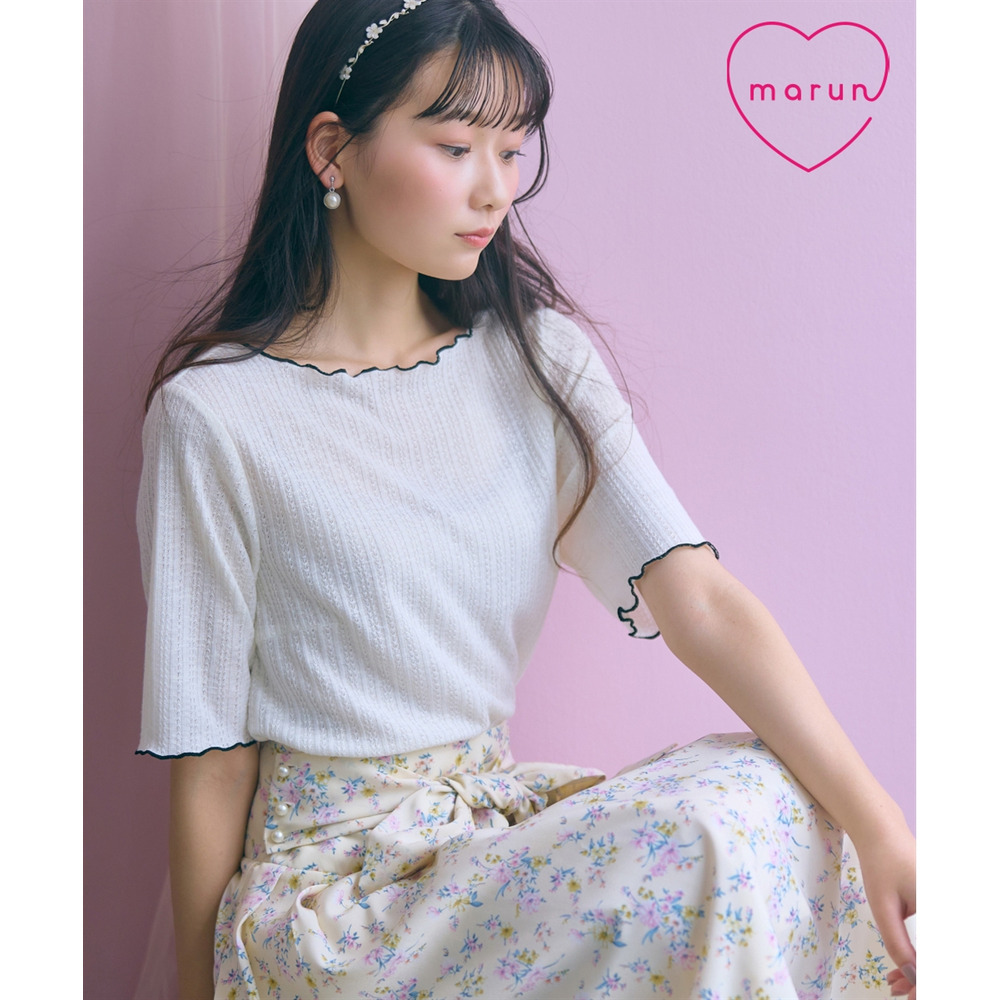 配色メロウカットソー 大きいサイズ　 marun