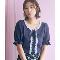 編み上げデザインカットソー　大きいサイズ　 marun