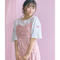 フラワープリントドロストキャミワンピース 大きいサイズ　 marun