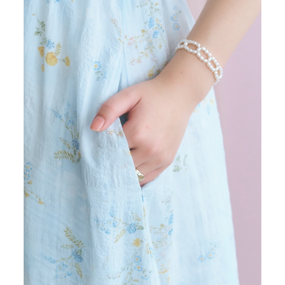 ボレロ風フラワープリントワンピース 大きいサイズ marun16