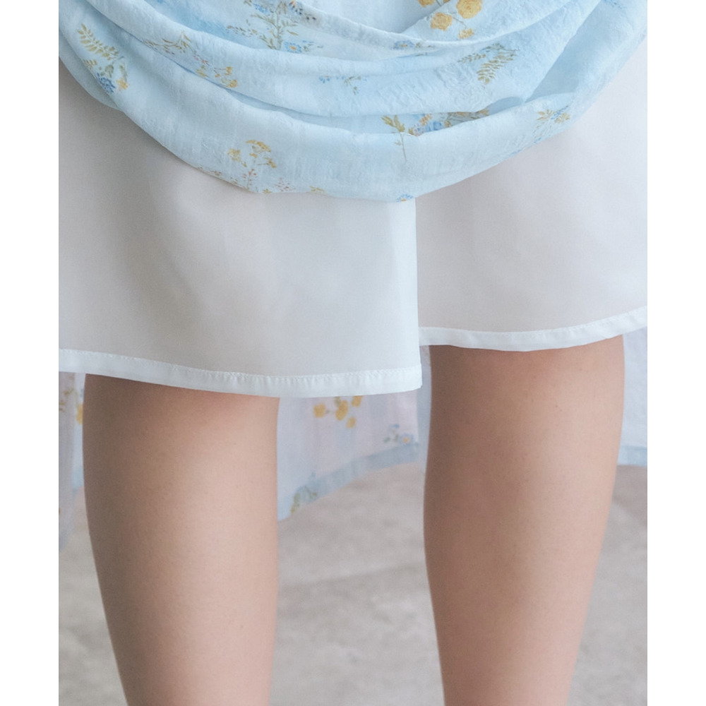 ボレロ風フラワープリントワンピース 大きいサイズ marun18