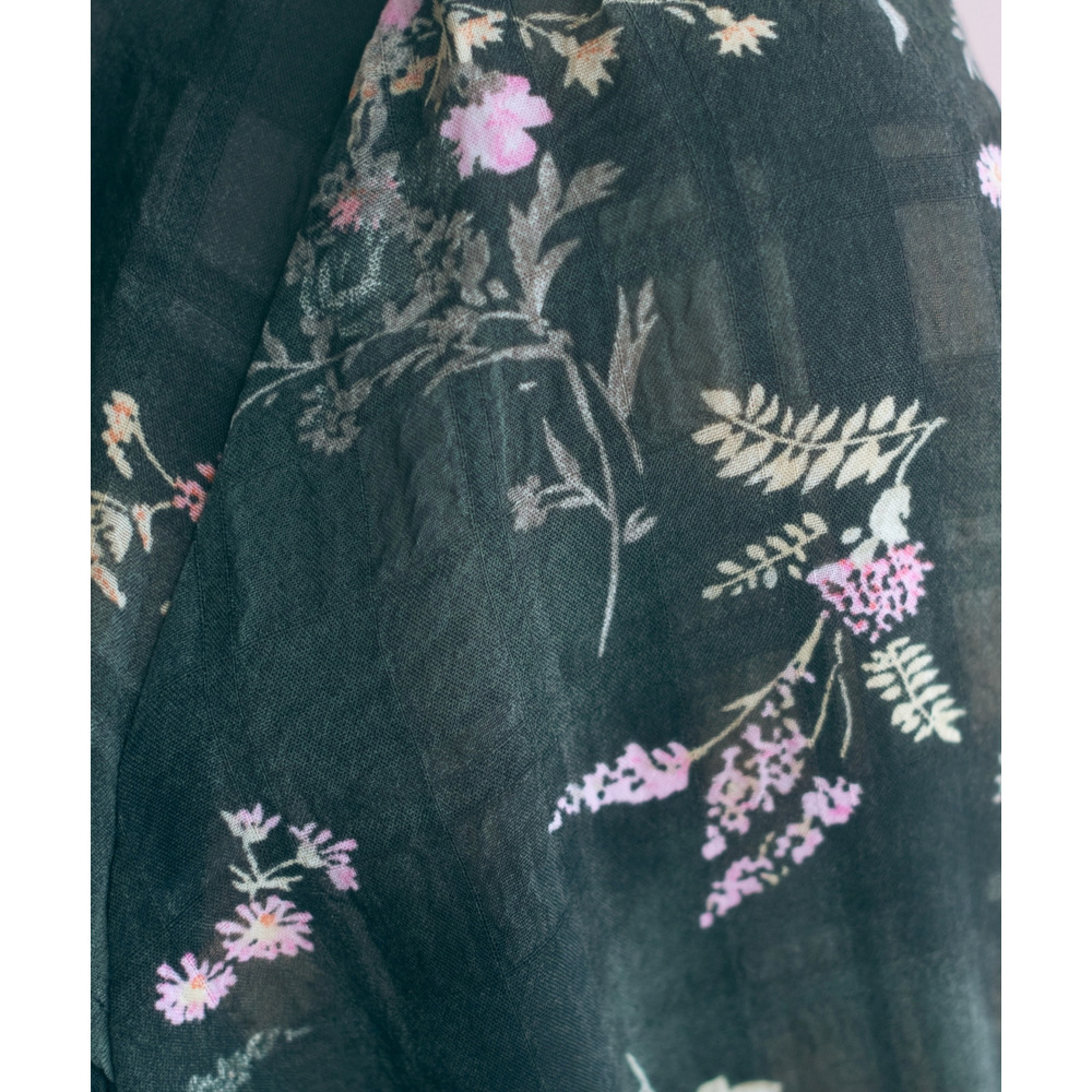 ボレロ風フラワープリントワンピース 大きいサイズ marun20