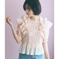 ギャザーフリルトップス　大きいサイズ　marun